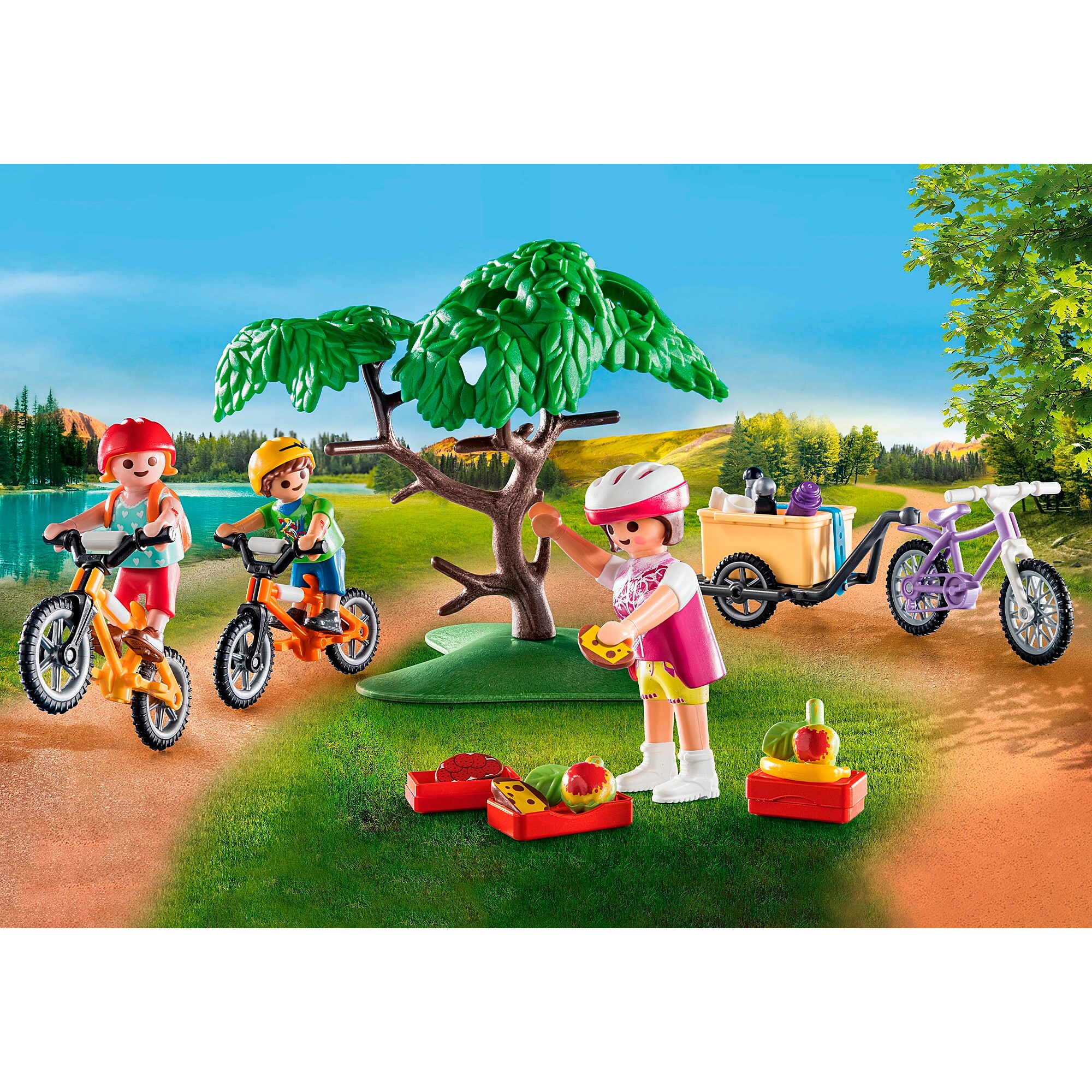 PLAYMOBIL Konstruktionsspielzeug Family Fun Mountainbike-Tour