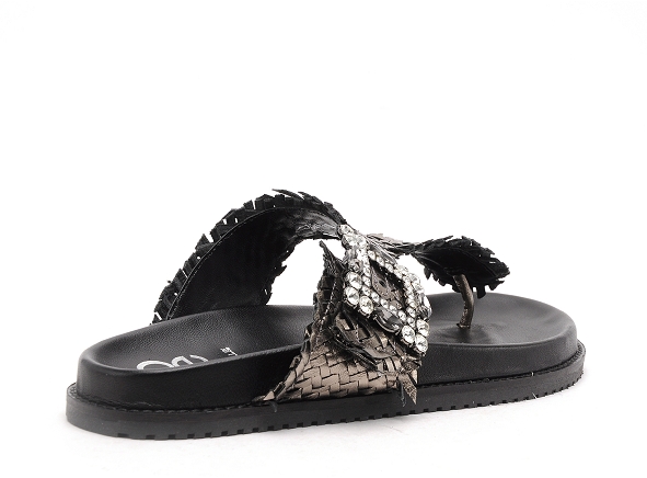 Studio mode mules et sabots plats femme mirror 75 gris