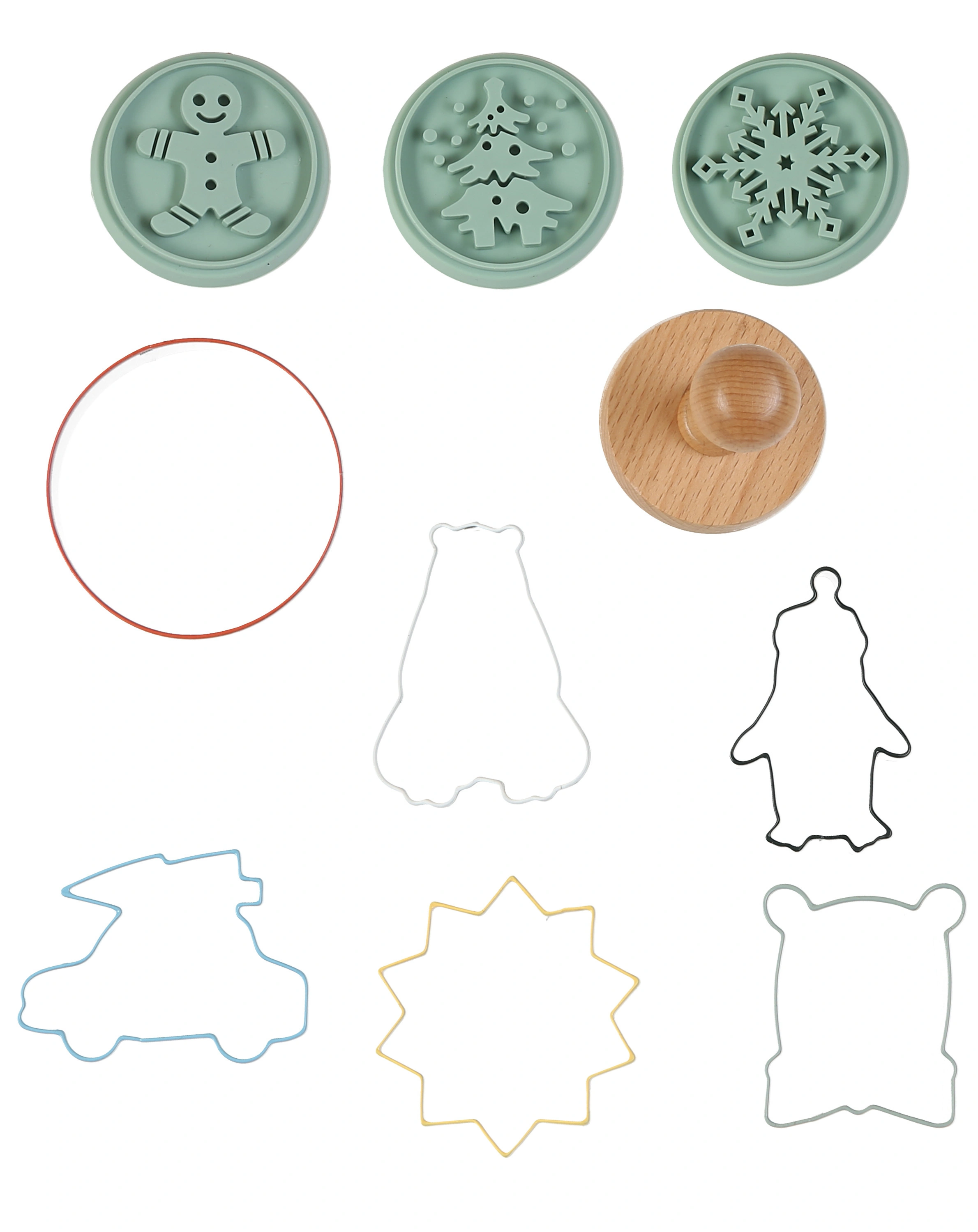 Keksausstecher-Set COOKIE mit Stempel 10-teilig