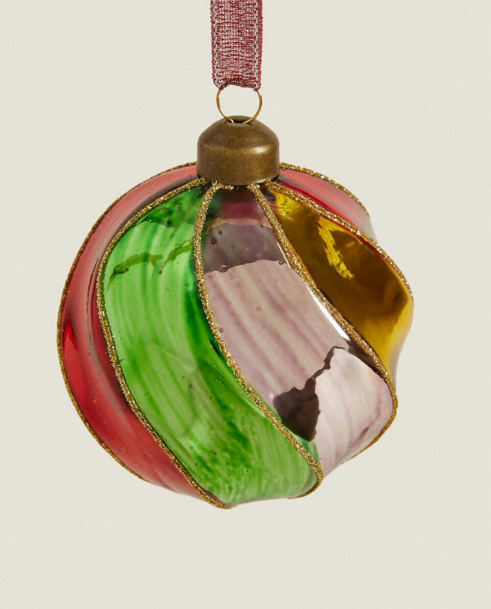 ENFEITE DE NATAL EM ESPIRAL MULTICOLORIDO