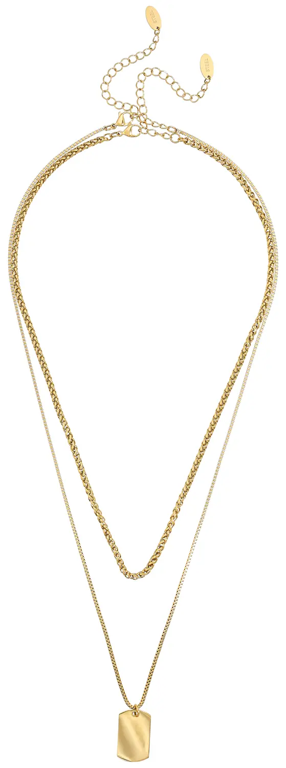 Herren Ketten-Set - Golden Tag