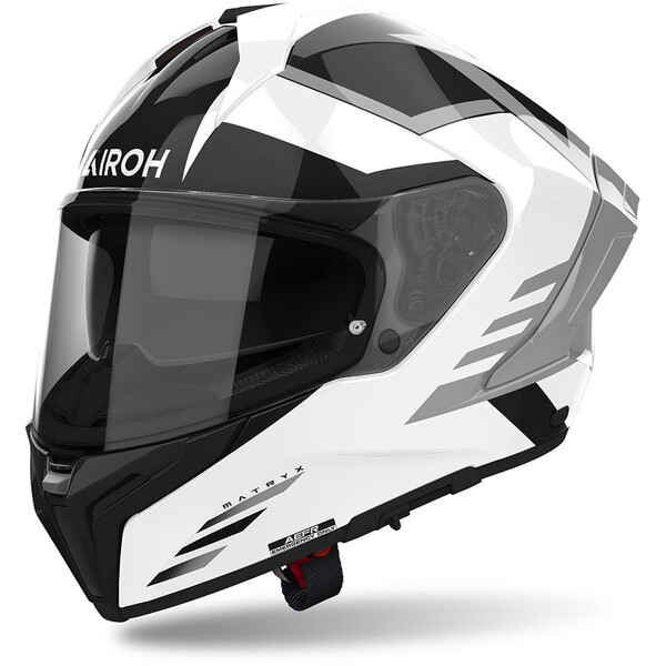 Airoh - Casque Matryx Thron Blanc brillant / Noir / Gris