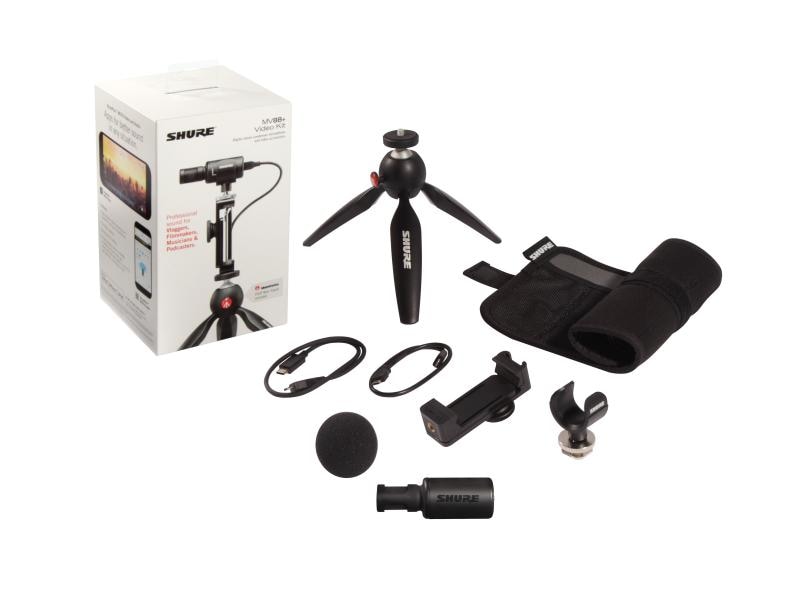 Shure Mikrofon MV88  Video Kit Mobile Aufnahmeausrüstung für hochauflösende mobile Video- und Audioaufnahmen