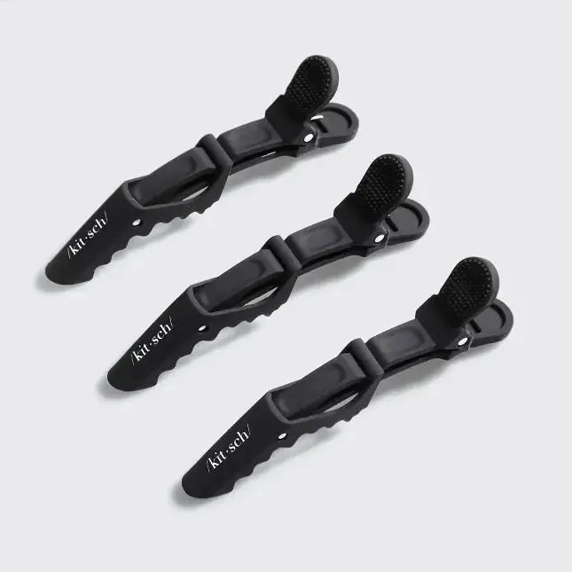 Recycled Plastic Crocodile Clip 3pc Black