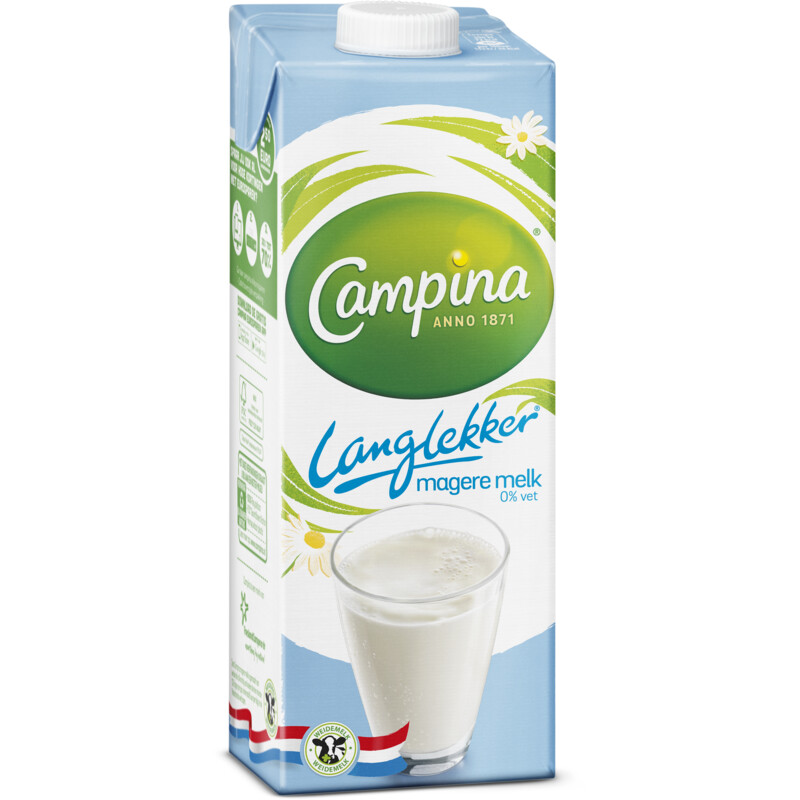 Campina Langlekker magere melk 0% vet