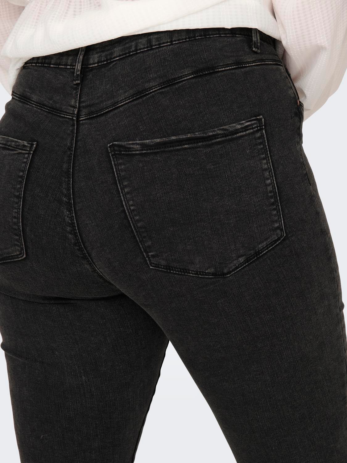 CARSTORM Hohe Taille Skinny Fit Jeans Dark Grey Denim