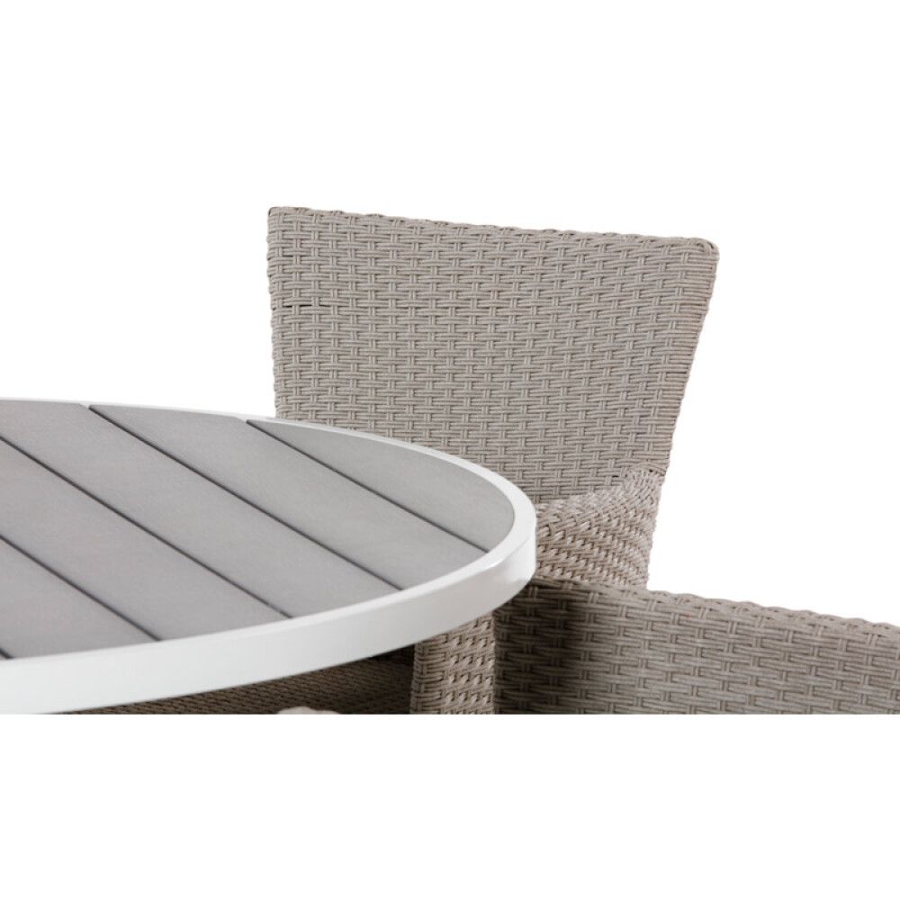SPISEBORD SUNFUN SMYGEHUK Ø118CM GRÅ/HVIT
