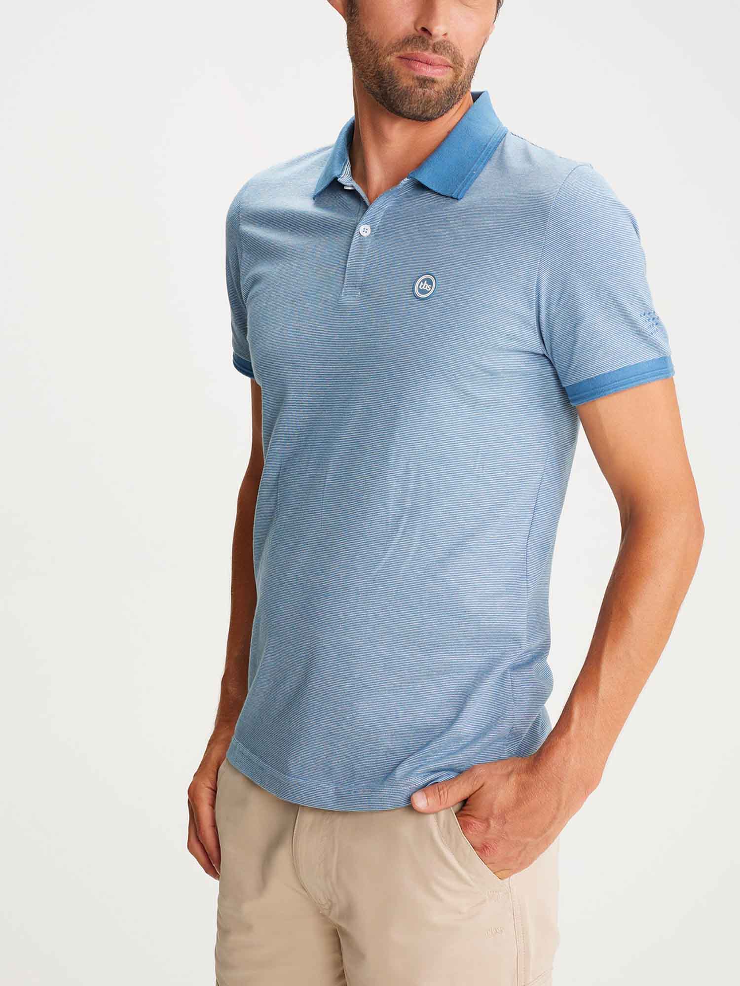 Polo Homme Jersey Coton Biologique Bleu