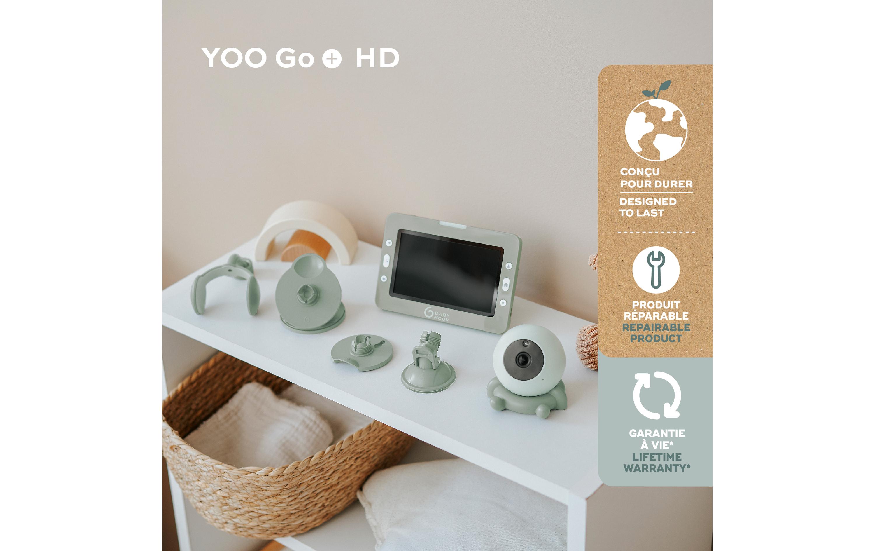 Babyphone mit Kamera Yoo Go Plus HD Grün<br>Video-Babyphone mit hochwertigem Bildschirm