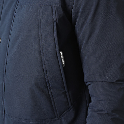 Parka Capuche Fourrure Winner Bleu Marine