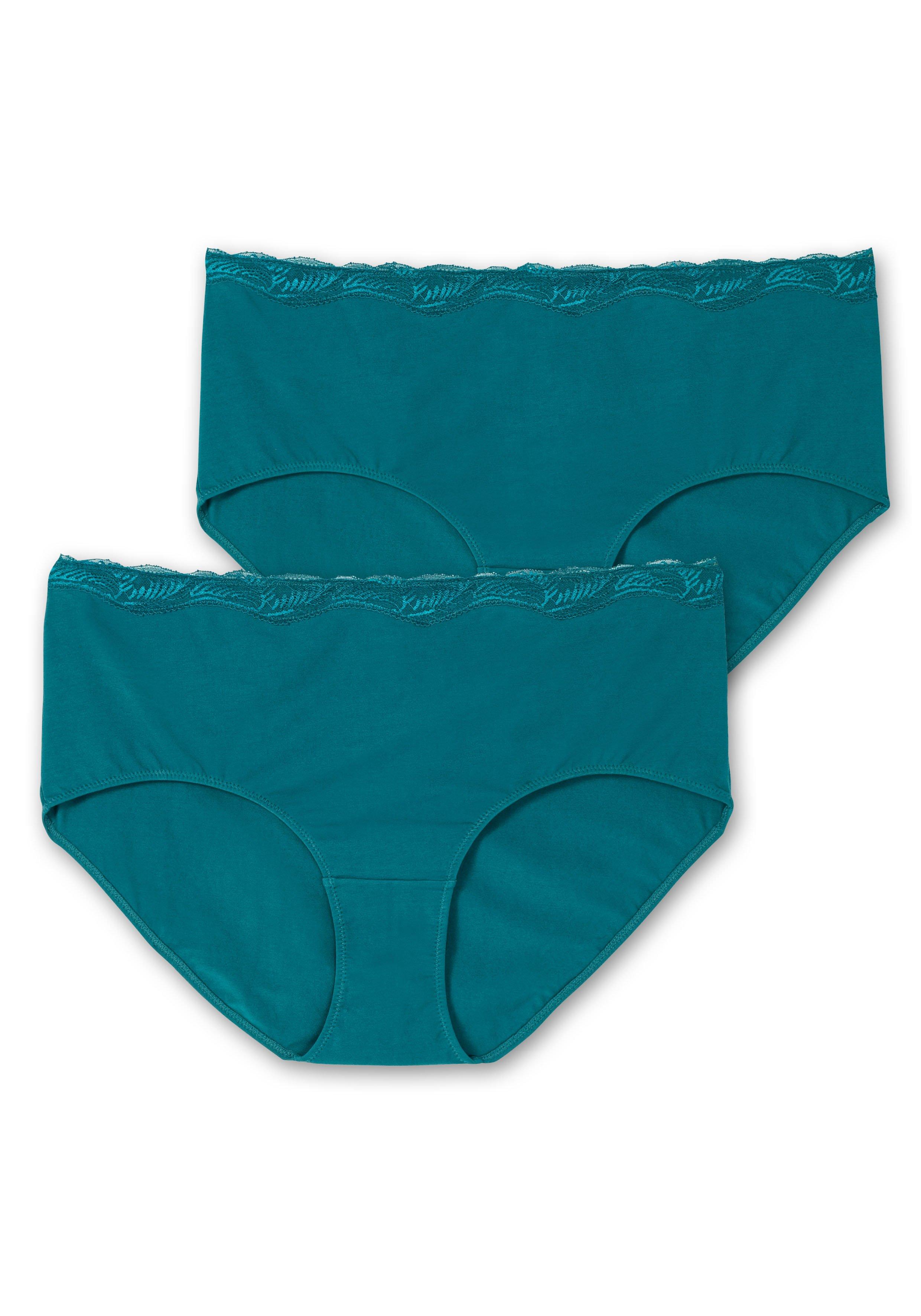 Doppelpack Slips mit elastischer Spitzenkante