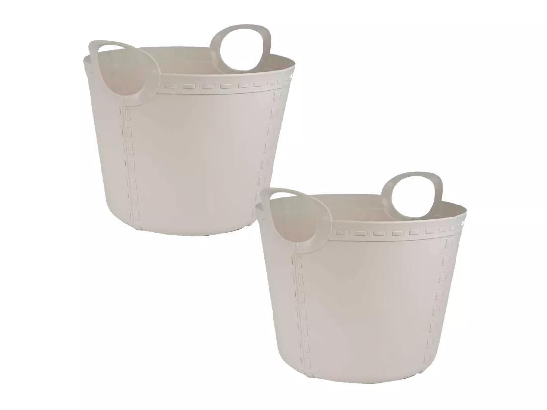 2x panier craft medium 25l gris clair 45x38,5x34