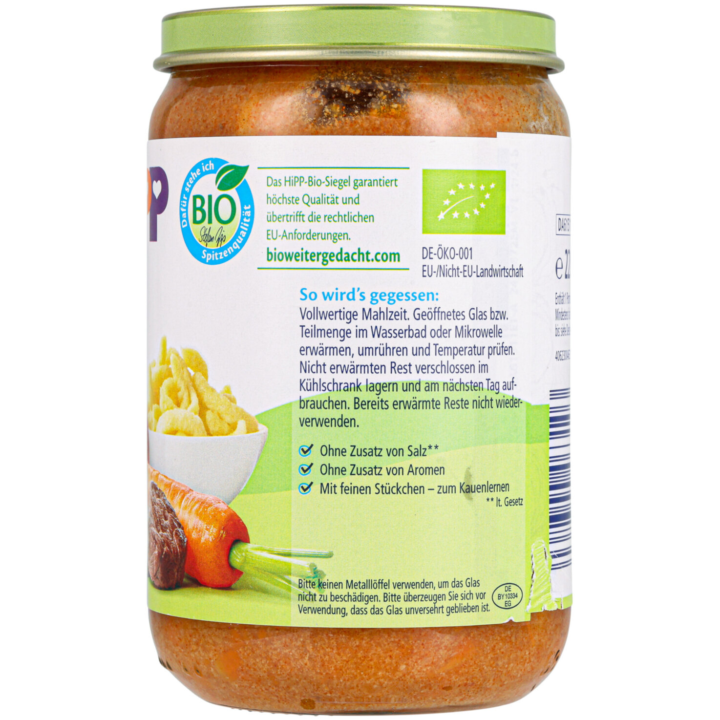 Hipp Spätzle mit Gulasch