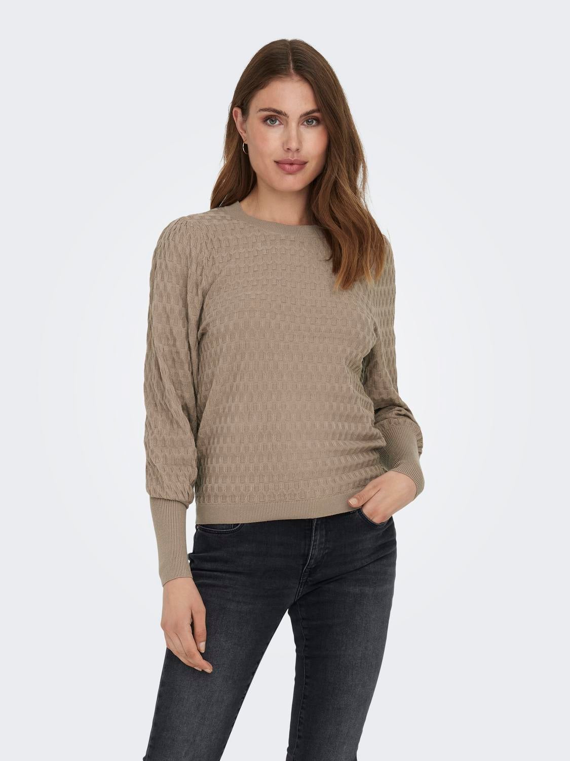 ONLFAYE Strickpullover Silver Mink