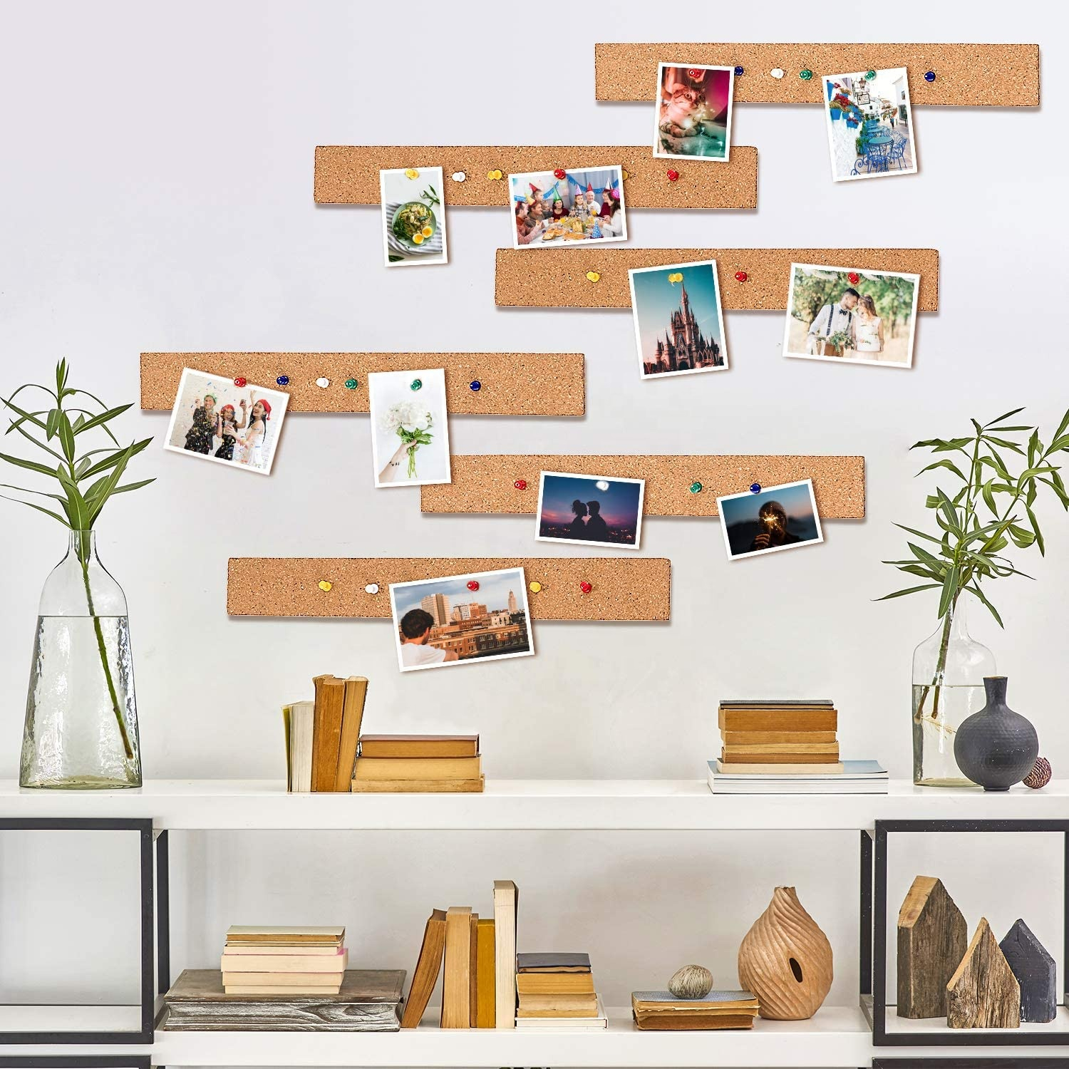 (30x5cm) Selbstklebende Kork Leiste DIY Pinnwand - Braun