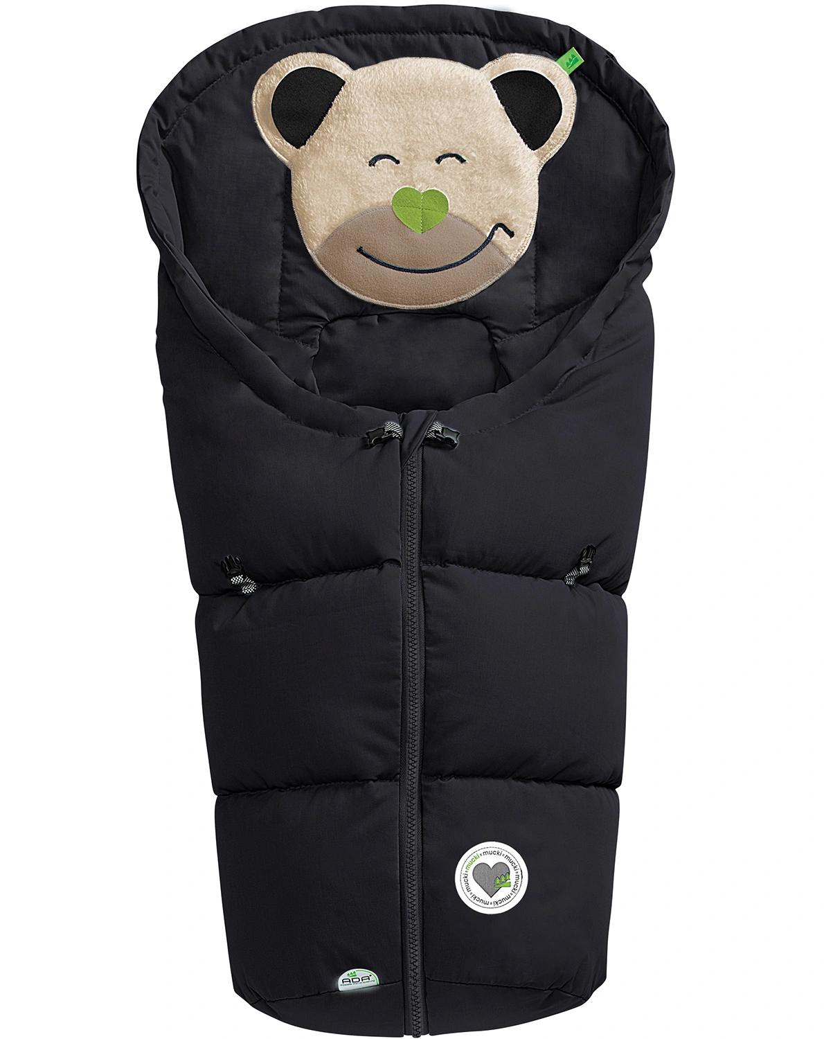 Fußsack Mucki® BEAR (81cm) in schwarz