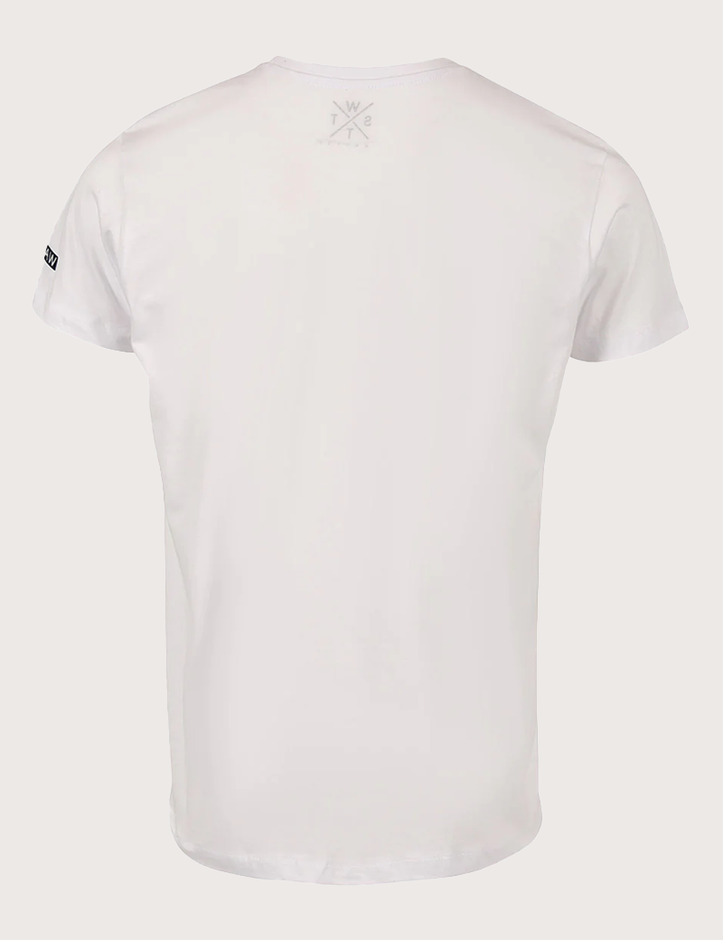 WATTS T-SHIRT HOMME MANCHES COURTES GRAND LOGO BLANC