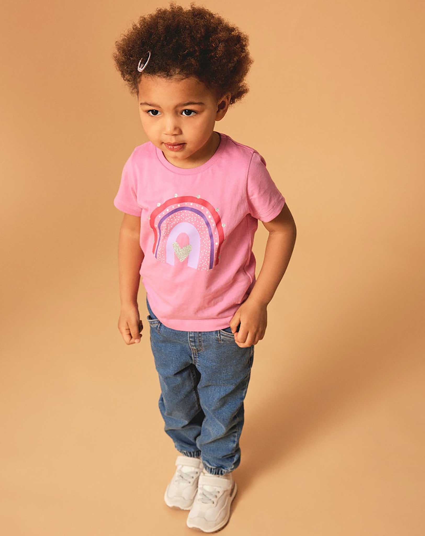 T-Shirt NMFBEATE RAINBOW in wild orchid