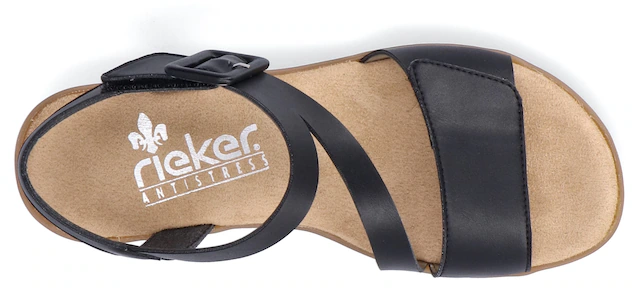 Rieker Sandalette  , Sommerschuh, Sandale, Keilabsatz, mit Klett