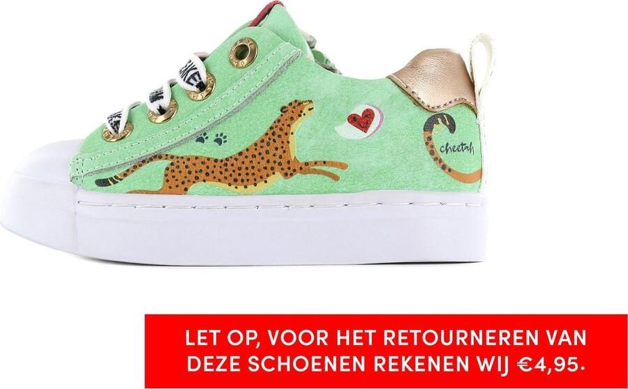 Shoesme veterschoen Veterschoenen groen