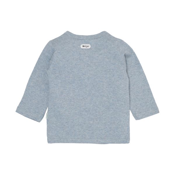 Lodger Melange Overslag Shirt - Blue Fogg