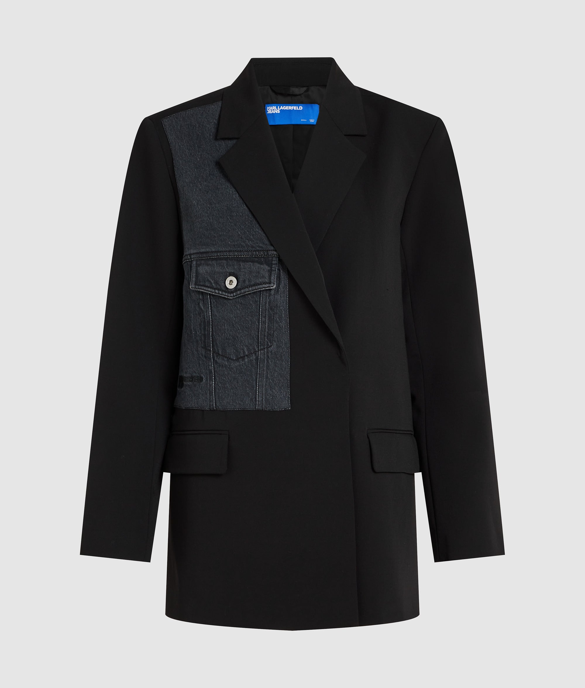 Denim paneel blazer