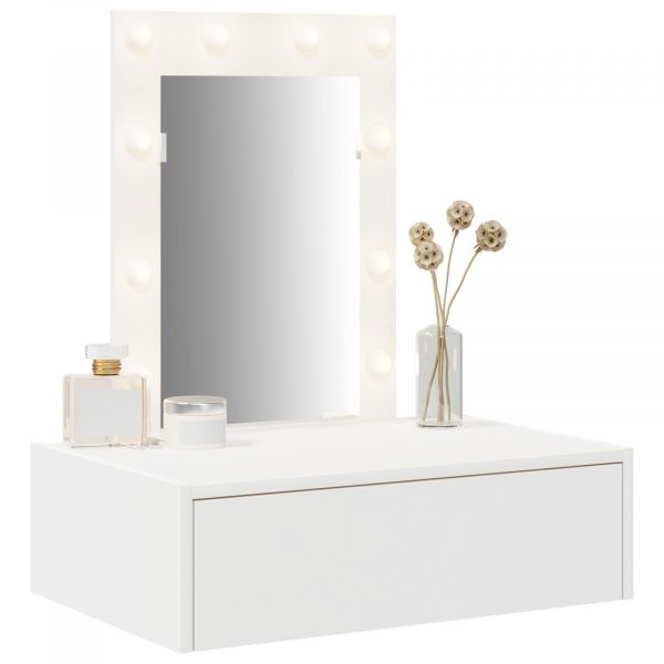 vidaXL Branca Mdf 60 x 40 x 70 cm Mesa de Maquiagem Retangular - 2379046713