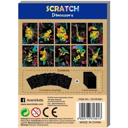 Avenir Scratch Buch / Kratzbuch - Dinosaurier