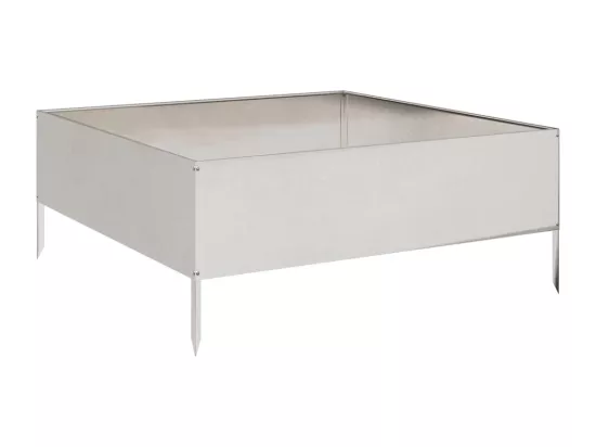 Jardinière bac lit surélevé argenté 100 x 100 x 25 cm 02_0039268
