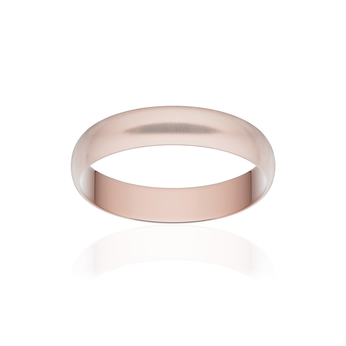 Alliance or 375 rose mat ruban 4mm