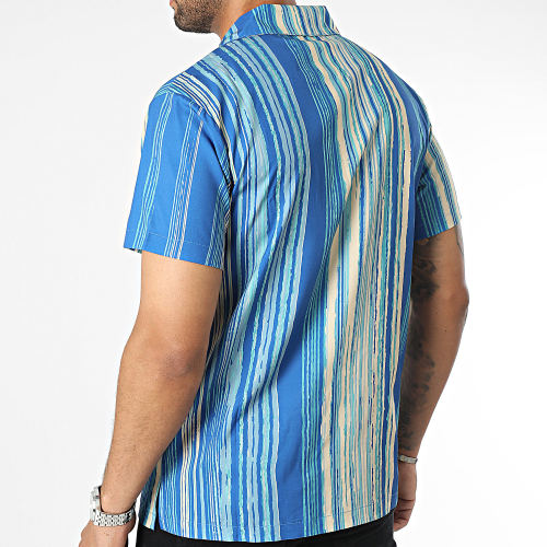 Chemise Manches Courtes Bleu Marine Vert