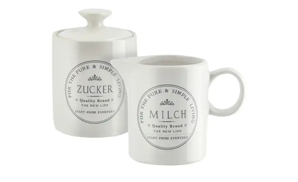 Milchkännchen und Zuckerdose