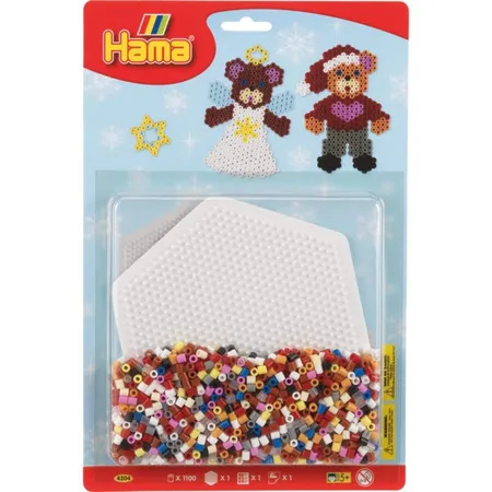 Hama Bügelperlen Weihnachtszeit, ca.1100 Bügelperlen und Stiftplatte