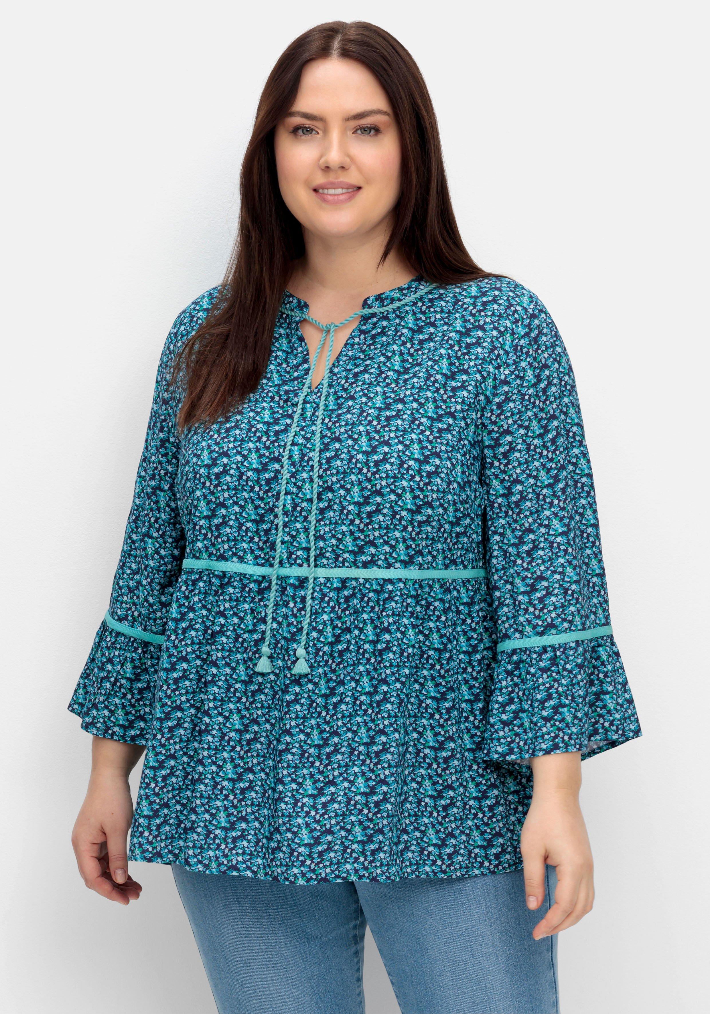 Tunika mit Blumenprint und 3/4-Arm