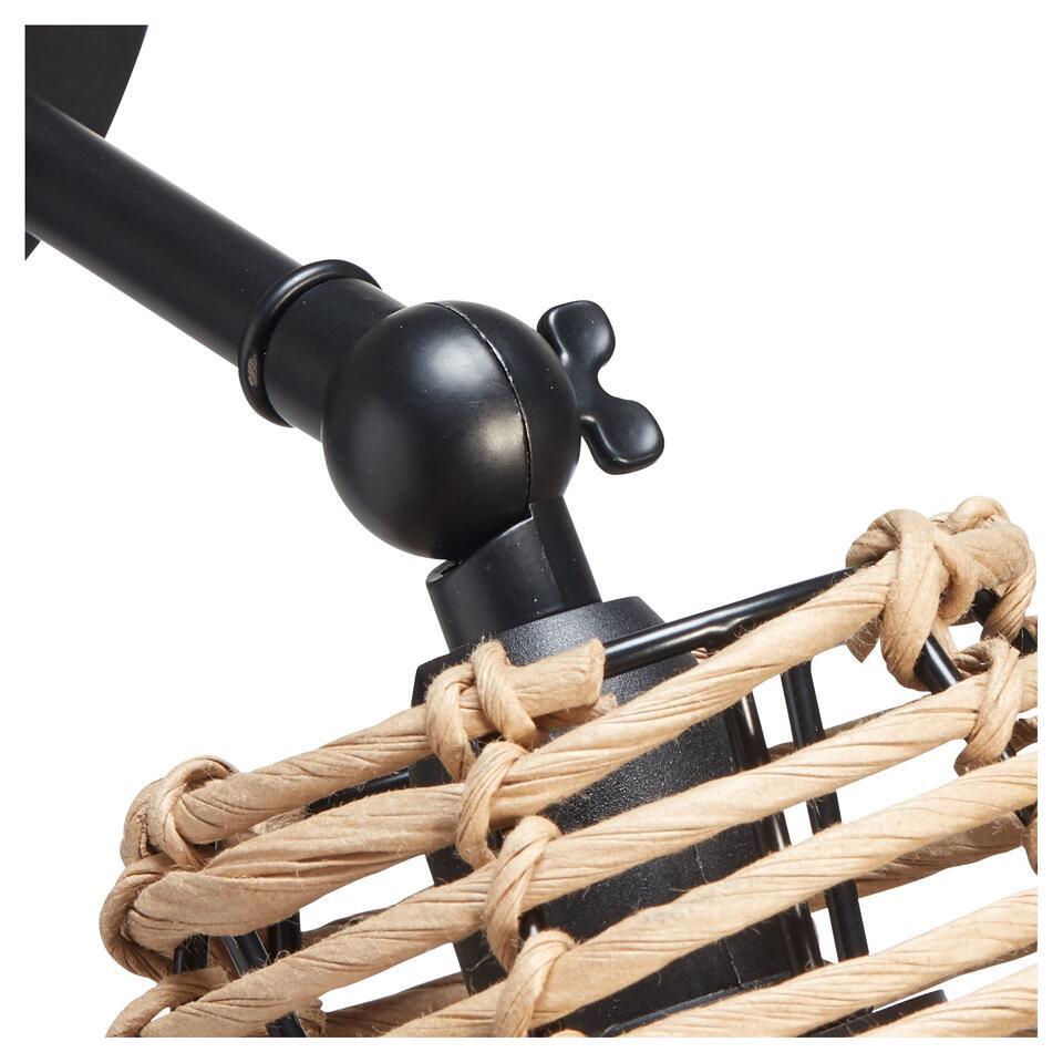 Wandlamp Cerun Zwart Bruin
