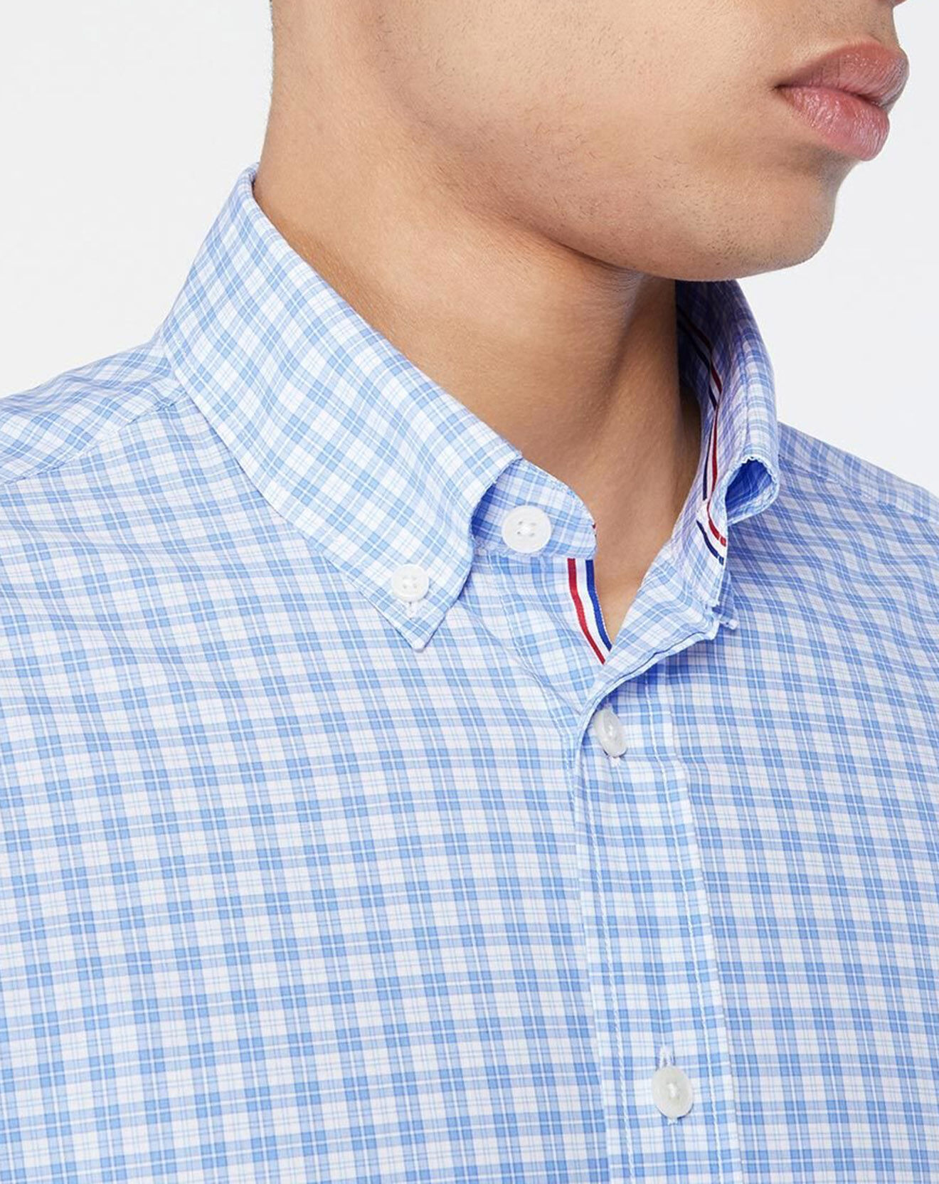 Hackett London Chemise Regular Fit à carreaux bleu ciel
