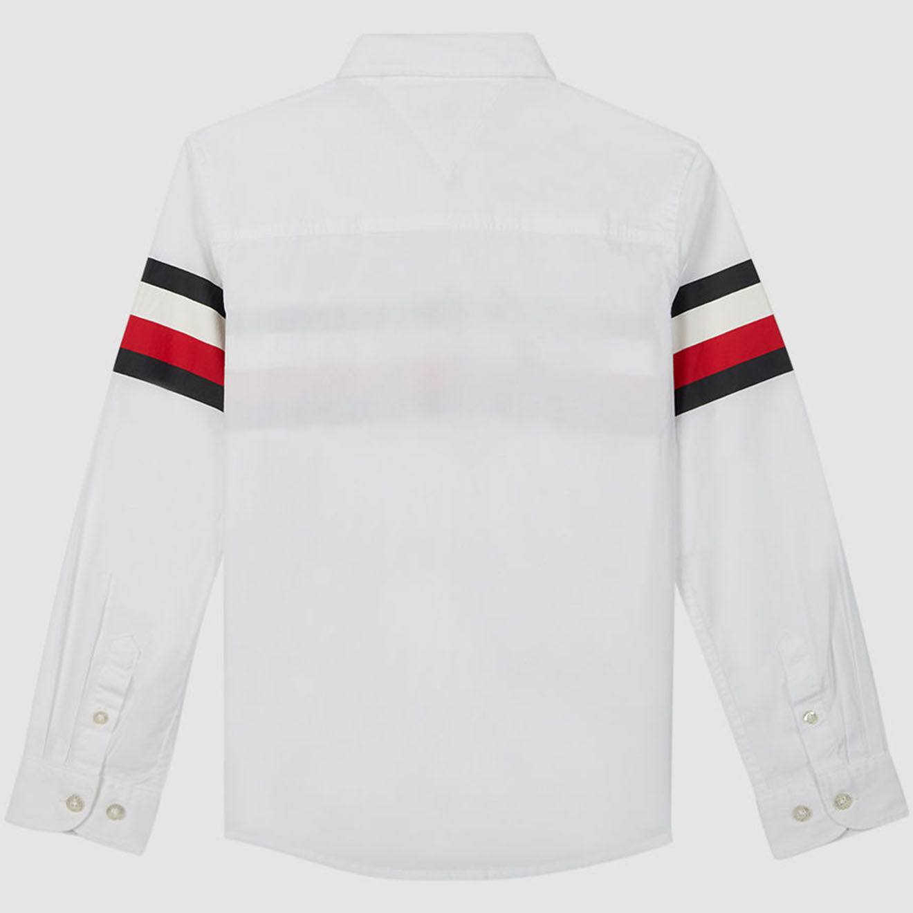 Tommy Hilfiger Chemise en Coton légèrement ajustée à bandes  blanche