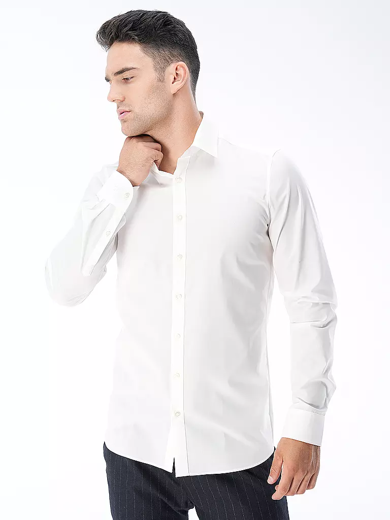 OLYMP LEVEL FIVE Hemd Body Fit Extralange Ärmel beige