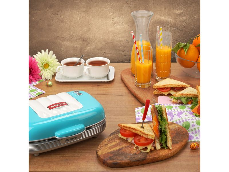 Ariete Multifunktionsgrill Party Time ARI-1972-BL 700 W, Bl Sandwich- und Keksmaschine