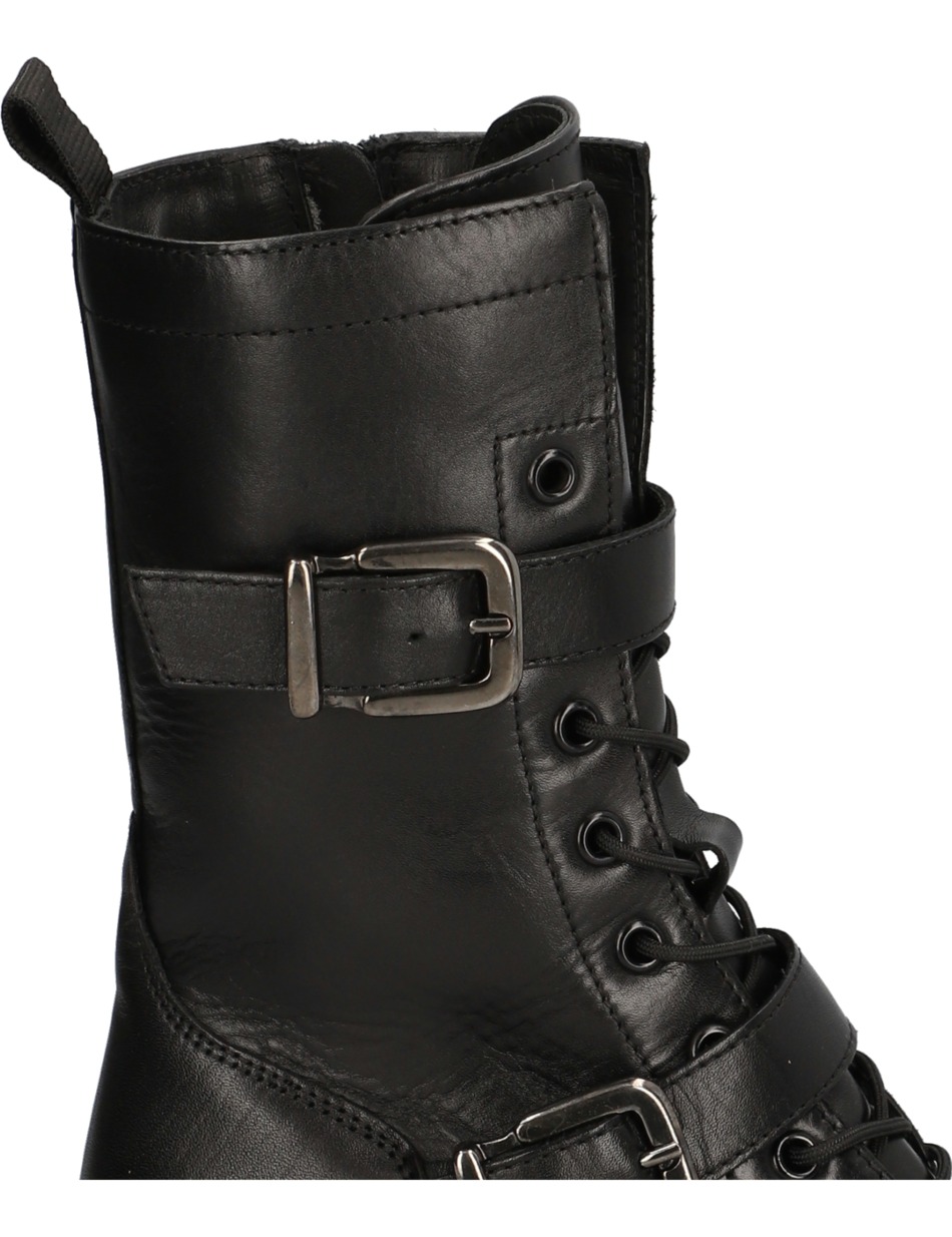 Glattleder Schnürstiefelette