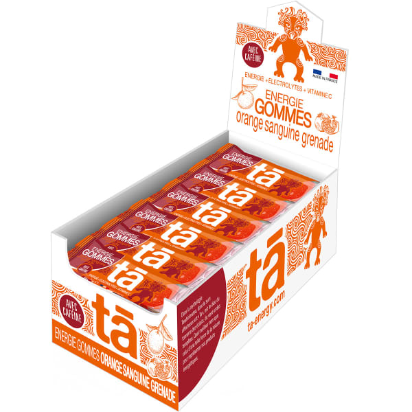 Gels énergétiques TA ENERGY GOMMES ORANGE GRENADE (CAFÉINE) (X 24) UNICOLORE