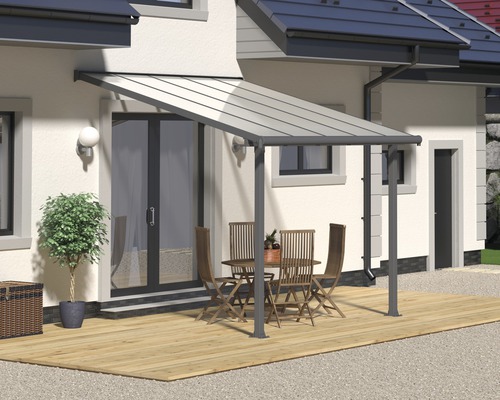Palram terrasoverkapping – Canopia Olympia 3x3 307 x 295 cm RAL7016 grijs