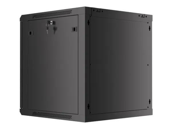 Lanberg WF01 Series - Rack kabinet - flad pakke - vægmonterbar - sort, RAL 9004 - 12U - 19