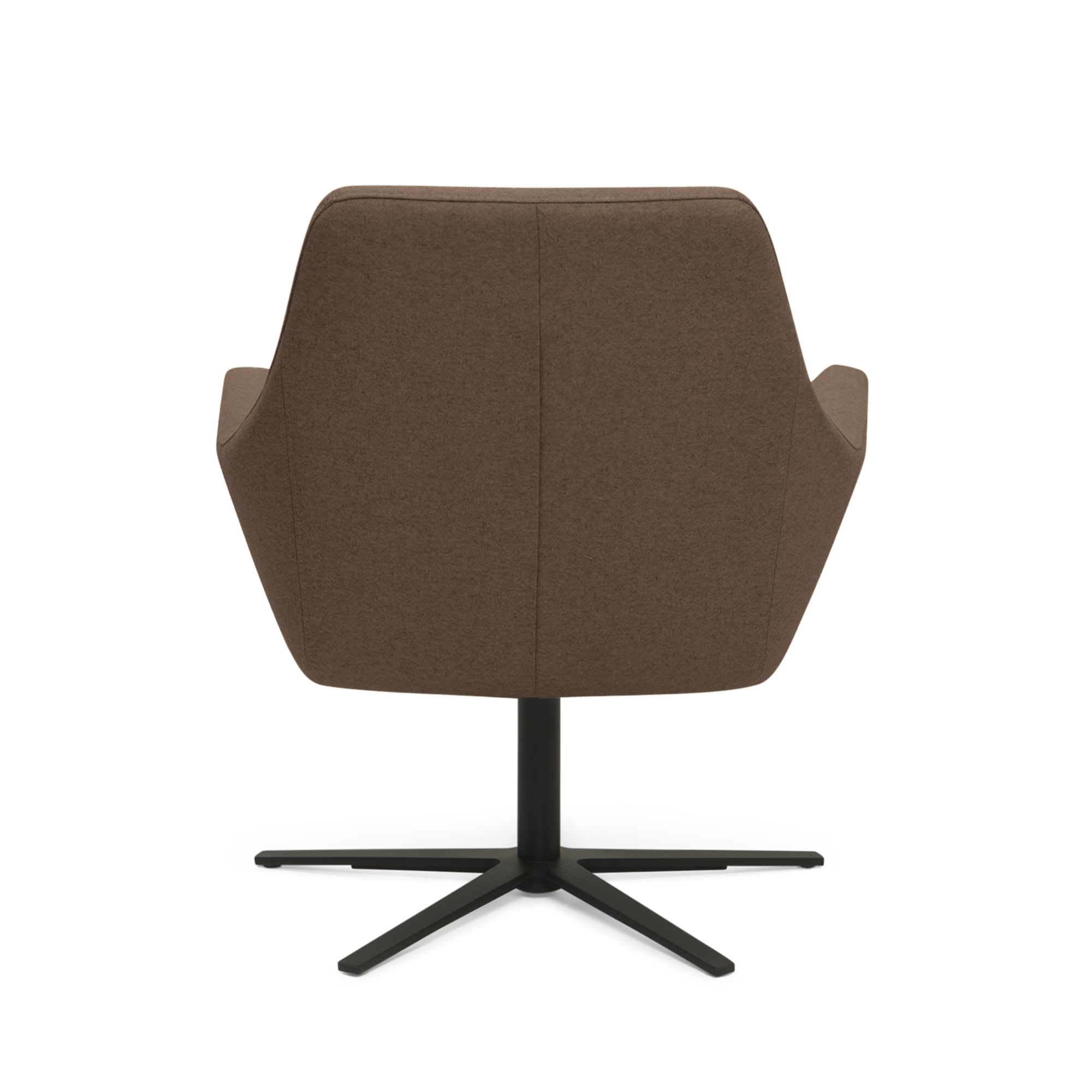 Loods 5 Design fauteuil Dunk Stof: Facet Shitake 124 | Frame Zwart
