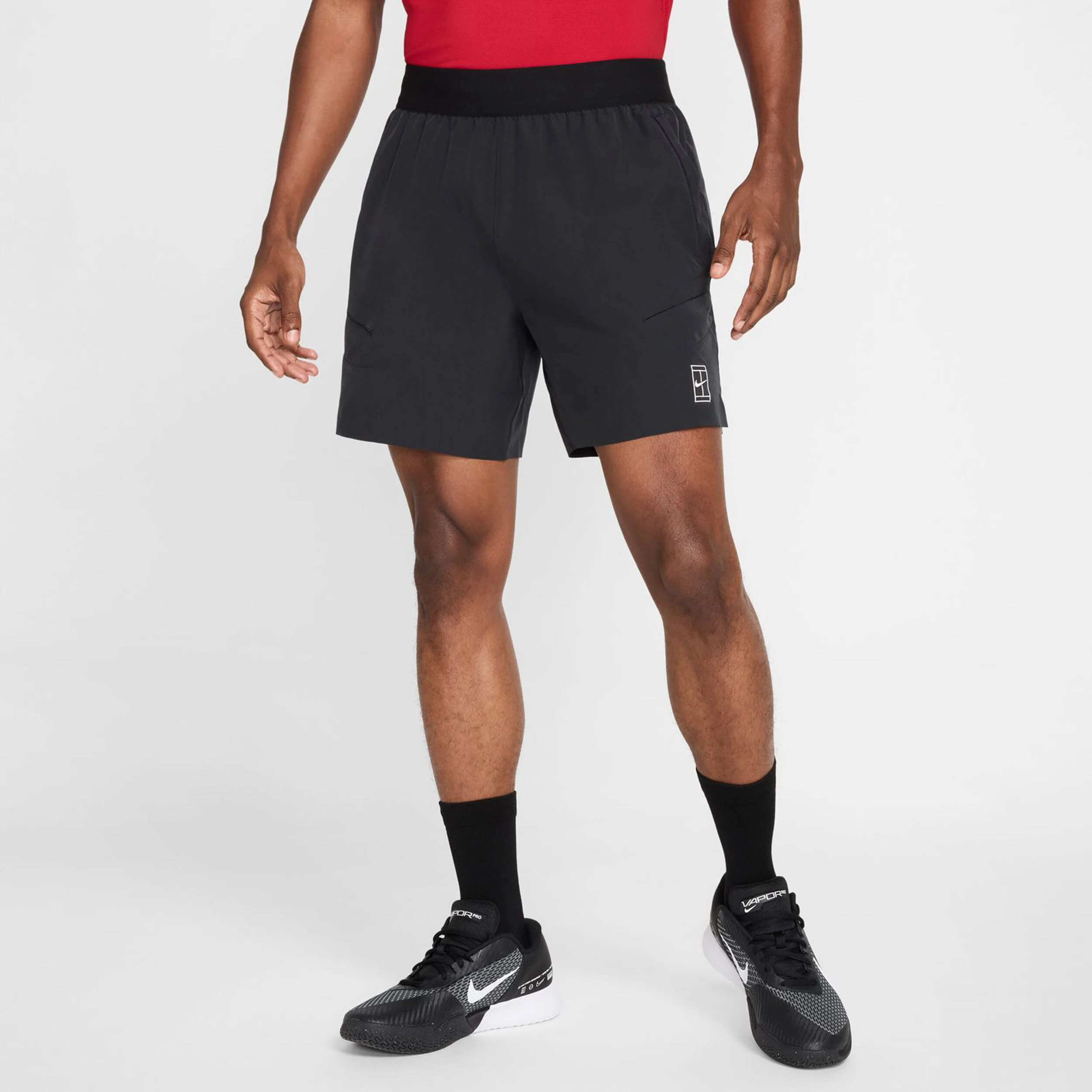 Nike Court Dri-Fit Advantage 6in Shorts Hommes - Noir , Blanc