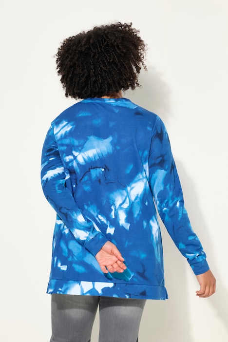 Sweatshirt, A-Linie, Batik-Druck, Stern