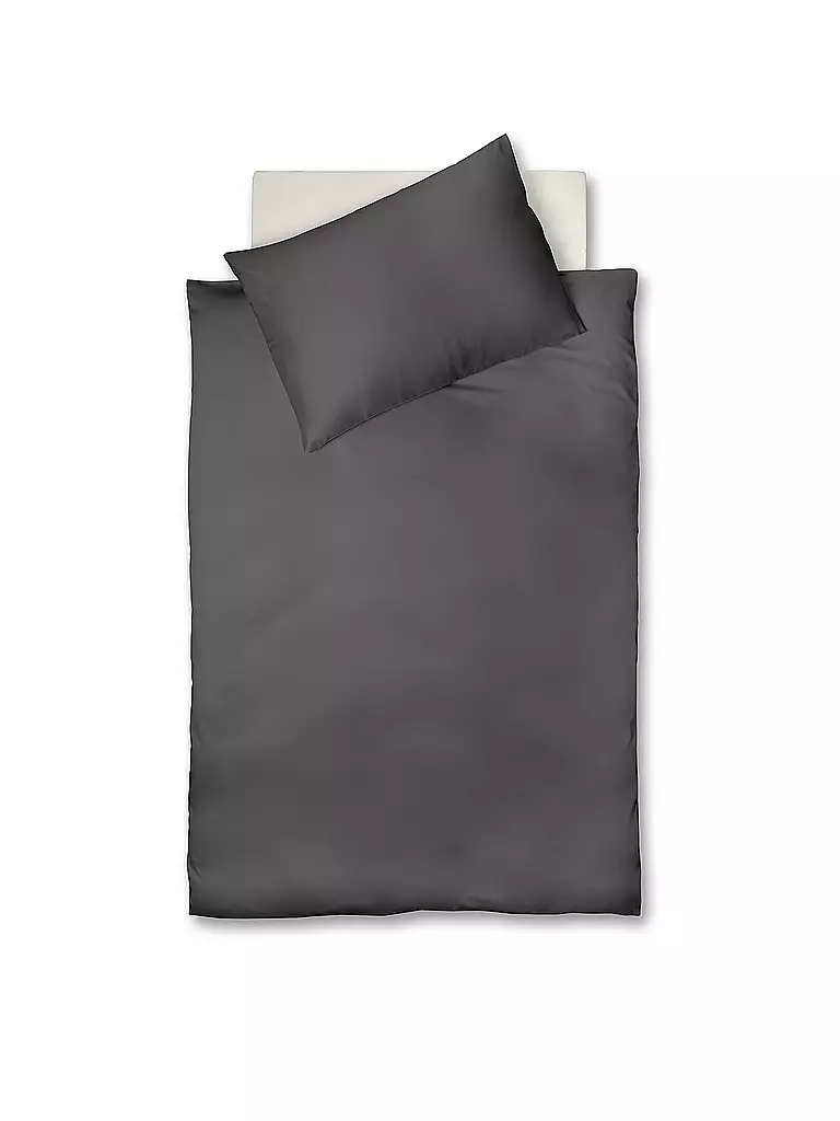 FLEURESSE Interlock Jersey Bettwäsche 70x90cm/140x200cm Anthrazit grau
