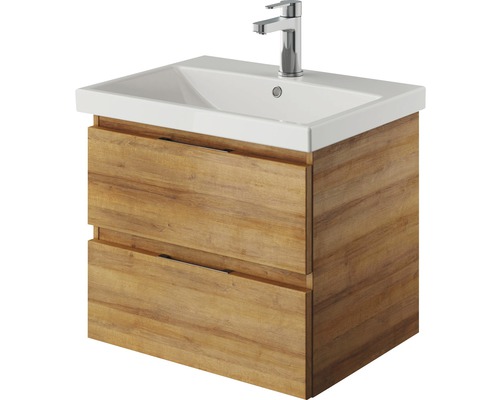 Pelipal Xpressline 4035 wastafelmeubel, afmetingen (B x H x D): 56 x 48,2 x 43,5 cm, frontkleur: Riviera eiken, 4035.475602