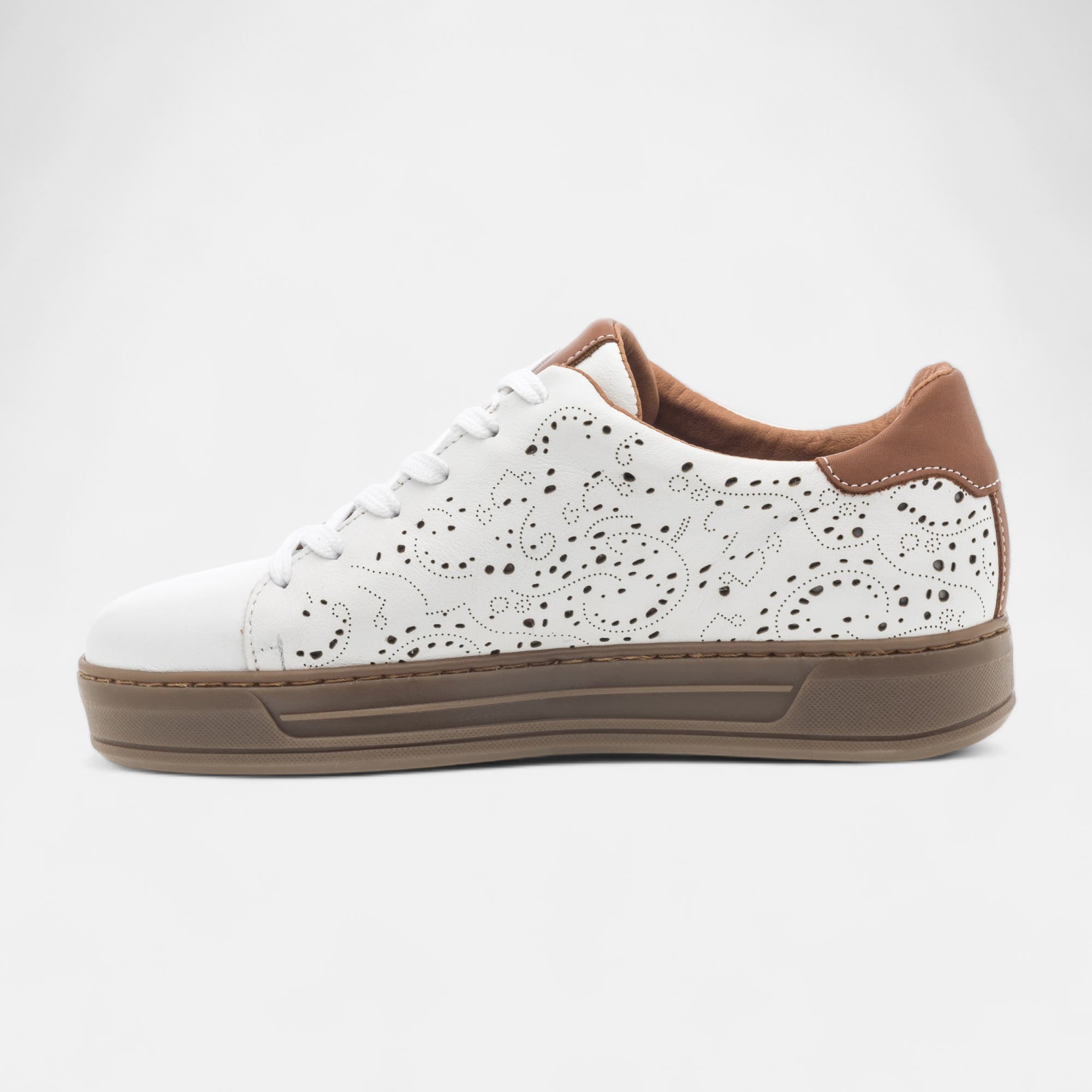 Baskets basses Femme en cuir blanc