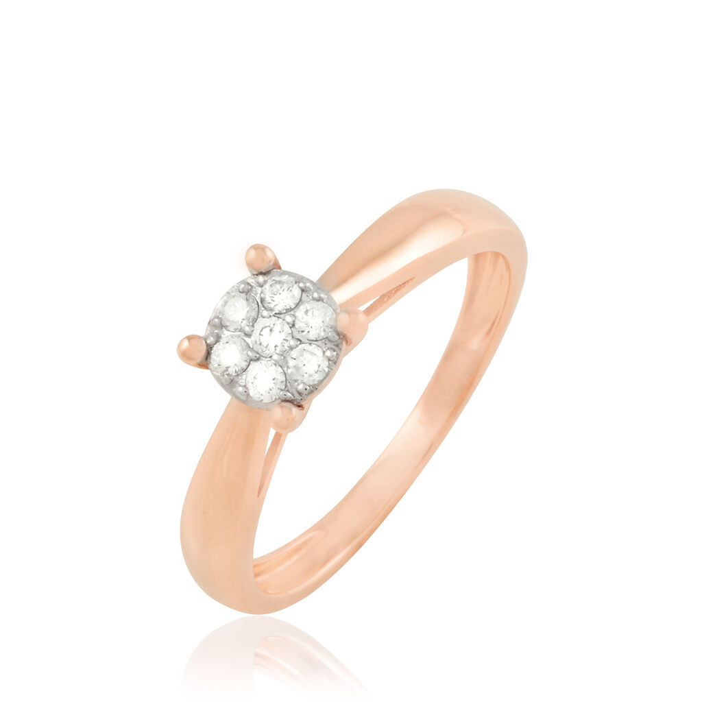Bague Solitaire Collection Grace Or Rose Diamant